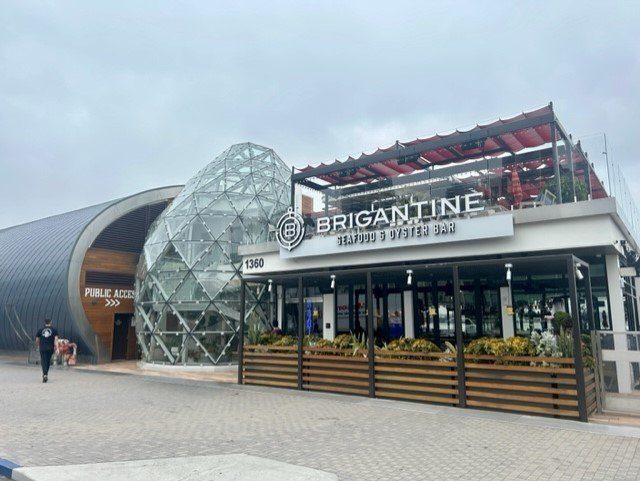 Brigantine restaurant entry at Portside Pier