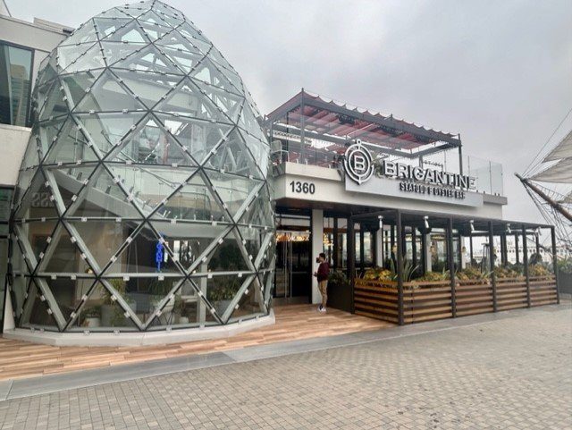 The Brigantine at Portside Pier, San Diego, with its glass dome cleaned