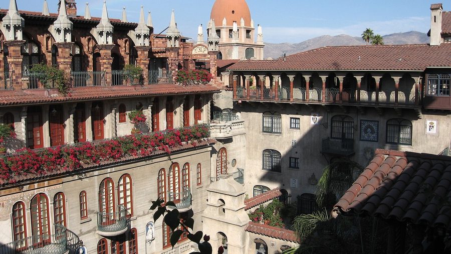 Public domain · Wikimedia Commons The Mission Inn in downtown Riverside