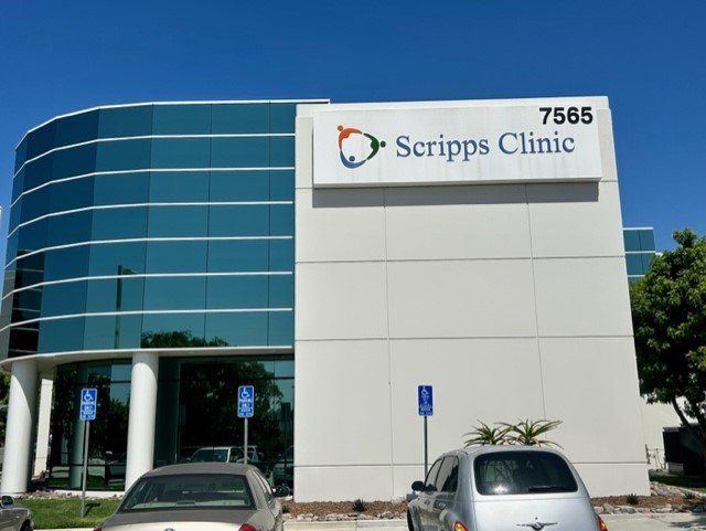 Scripps Clinic building with freshly cleaned curtain-wall glass